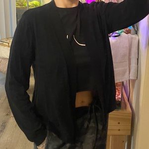 soft black cardigan